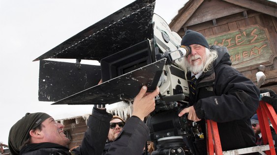 Cinematographer ROBERT RICHARDSON on the set of THE HATEFUL EIGHT Photo: Andrew Cooper, SMPSP © 2015 The Weinstein Company. All Rights Reserved.